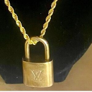 Louis Vuitton Gold Chain Padlock no key
